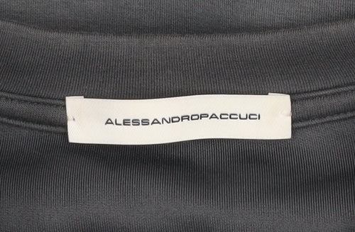 Alessandro Paccuci Womens Grey Pullover Sweatshirt Size 10 Relaxed Fit