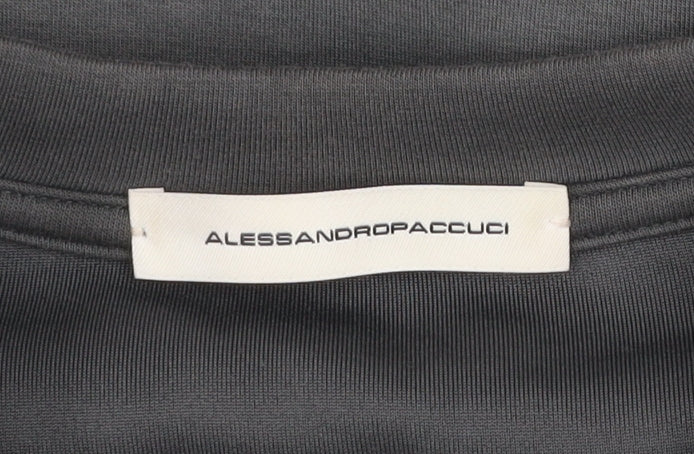 Alessandro Paccuci Womens Grey Pullover Sweatshirt Size 10 Relaxed Fit