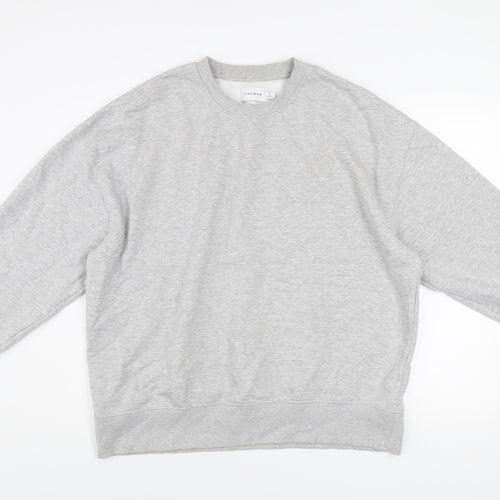 Topman Men's Grey Crew Neck Pullover Sweatshirt Size M Regular Fit