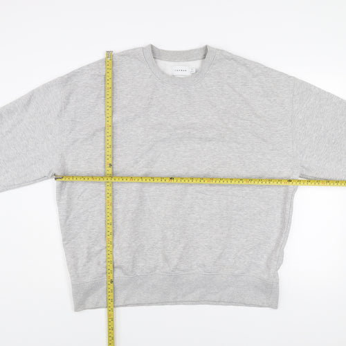 Topman Men's Grey Crew Neck Pullover Sweatshirt Size M Regular Fit