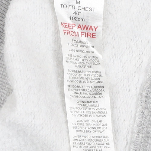 Topman Men's Grey Crew Neck Pullover Sweatshirt Size M Regular Fit