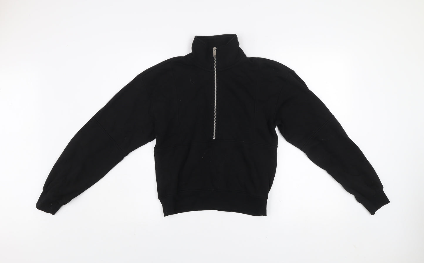 H&M Divided Women’s Black 1/2 Zip High Neck Pullover Sweatshirt XXS