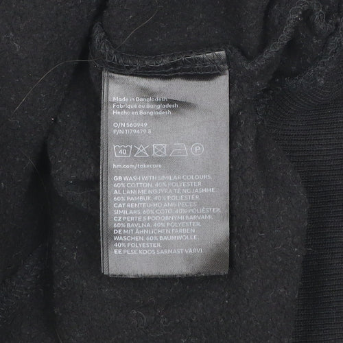 H&M Divided Women’s Black 1/2 Zip High Neck Pullover Sweatshirt XXS