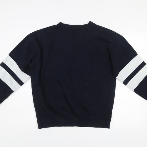New York Popular Women's Navy Blue Pullover Sweatshirt Size L