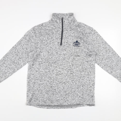 Atlas For Men Grey Fleece 1/4 Zip Pullover Sweatshirt Size M