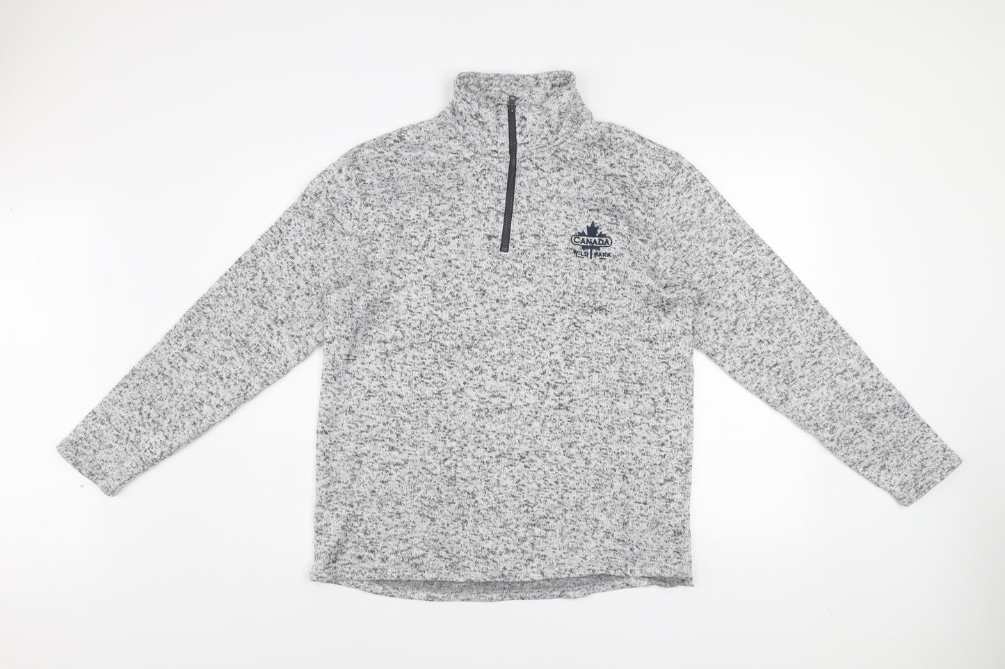 Atlas For Men Grey Fleece 1/4 Zip Pullover Sweatshirt Size M