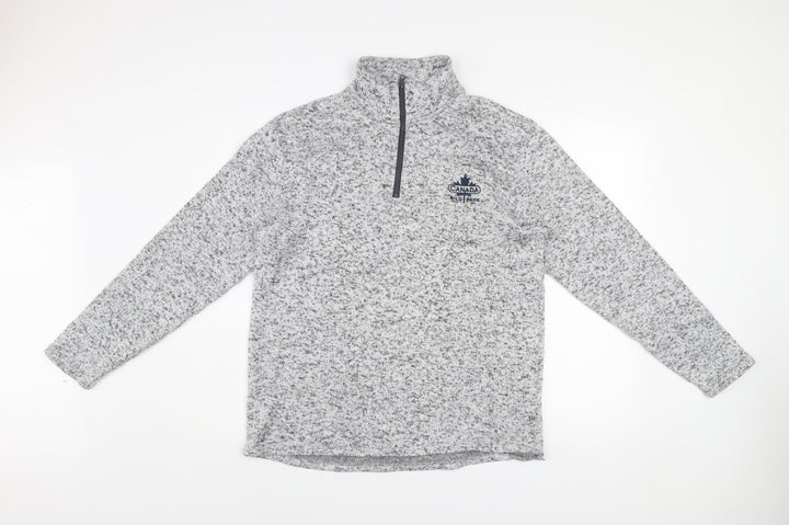 Atlas For Men Grey Fleece 1/4 Zip Pullover Sweatshirt Size M
