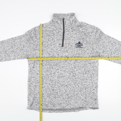 Atlas For Men Grey Fleece 1/4 Zip Pullover Sweatshirt Size M