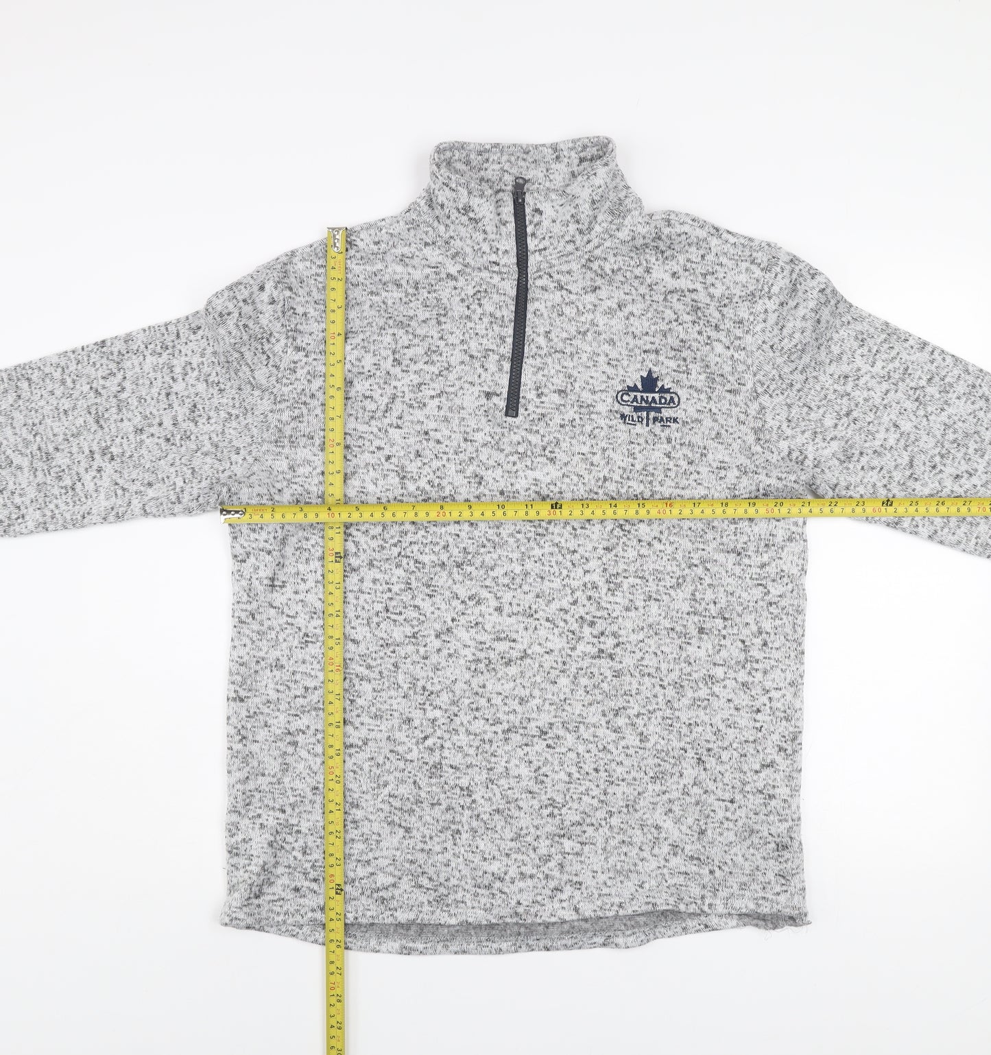 Atlas For Men Grey Fleece 1/4 Zip Pullover Sweatshirt Size M
