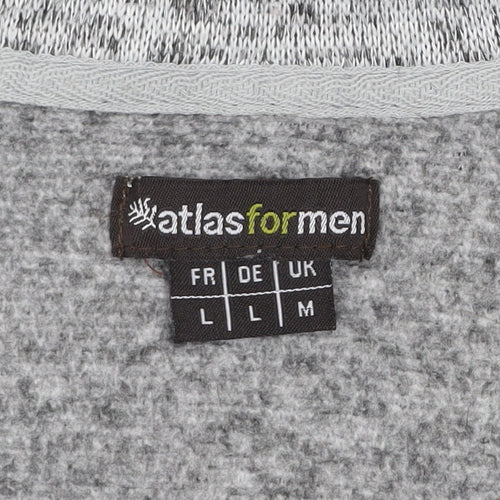 Atlas For Men Grey Fleece 1/4 Zip Pullover Sweatshirt Size M