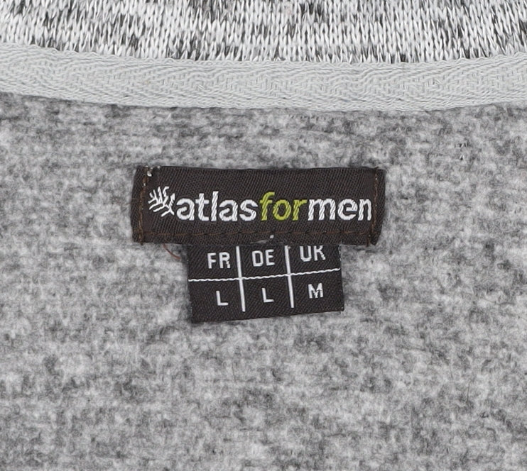 Atlas For Men Grey Fleece 1/4 Zip Pullover Sweatshirt Size M