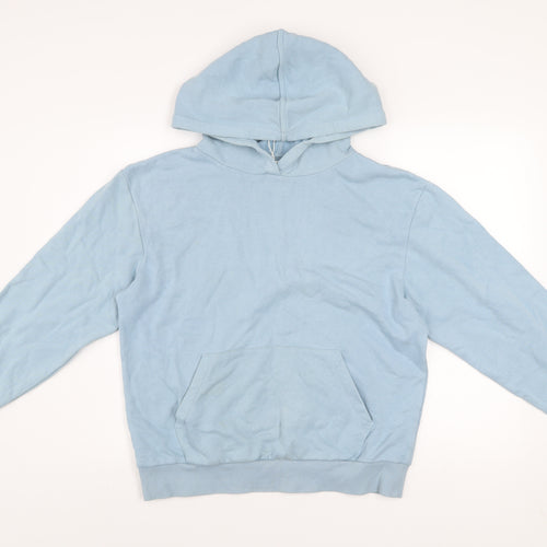 Marks and Spencer Women Blue Pullover Hoodie Small Cotton Blend