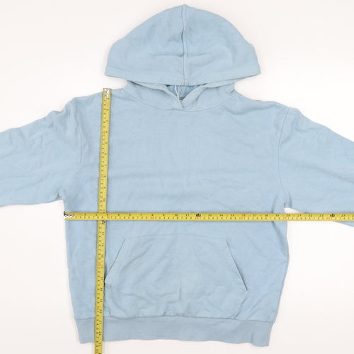 Marks and Spencer Women Blue Pullover Hoodie Small Cotton Blend