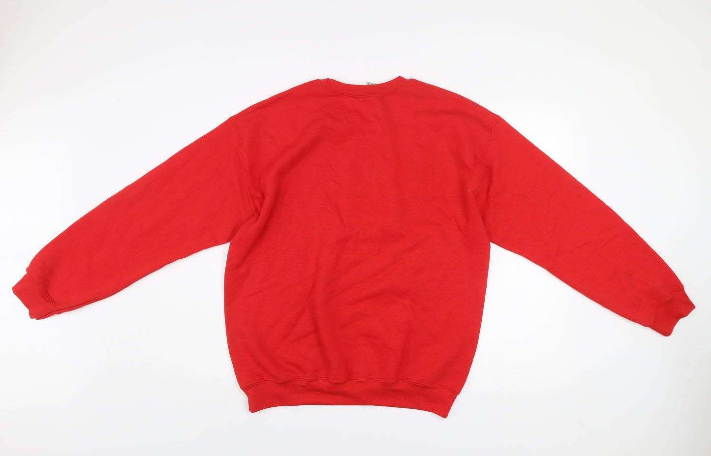 Gildan Women Red Christmas Graphic Pullover Sweatshirt Size M