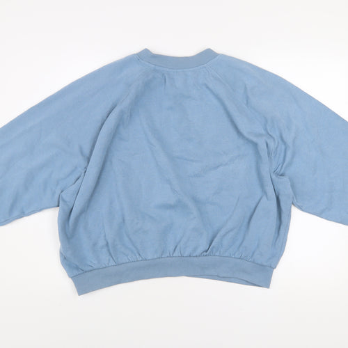 H&M Divided Women Blue XL Pullover Sweatshirt Feel Empathy