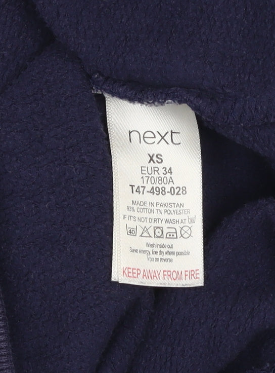 Next Women Navy Blue Newquay 1982 Pullover Sweatshirt XS Cotton Blend