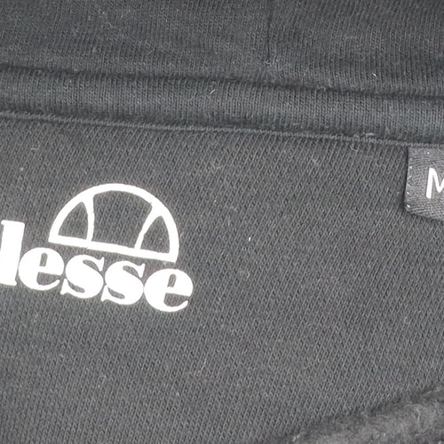 Ellesse Men's Black Pullover Hoodie Size M Regular Fit Sweatshirt