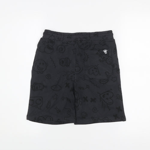 Marks and Spencer Boys Black Athletic Shorts 8-9 Years The Doodle Boy