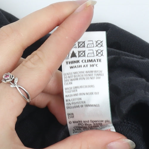 Marks and Spencer Boys Black Athletic Shorts 8-9 Years The Doodle Boy