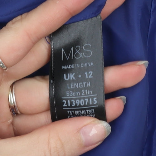 Marks and Spencer Women Blue Size 12 Pencil Skirt