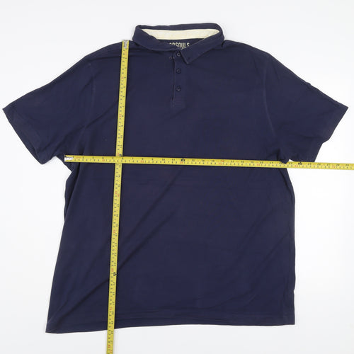 Goodsouls Men's Blue Cotton Polo Shirt Size XL Short Sleeve