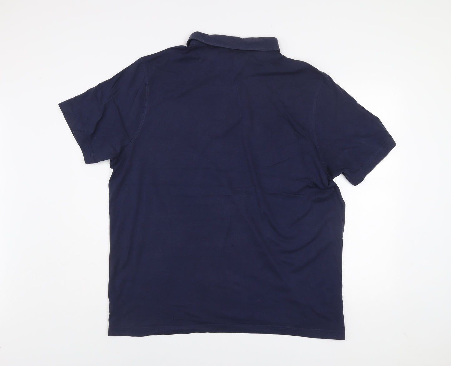 Goodsouls Men's Blue Cotton Polo Shirt Size XL Short Sleeve