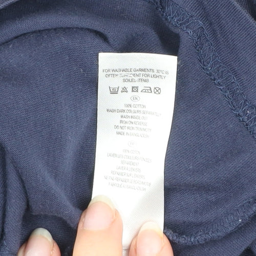 Goodsouls Men's Blue Cotton Polo Shirt Size XL Short Sleeve