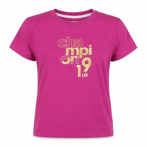 Champion Womens Pink Crew Neck Cotton T-Shirt Size 10