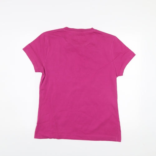 Champion Womens Pink Crew Neck Cotton T-Shirt Size 10