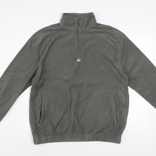 MP Men’s Grey Fleece 1/4 Zip Pullover Sweatshirt Size M