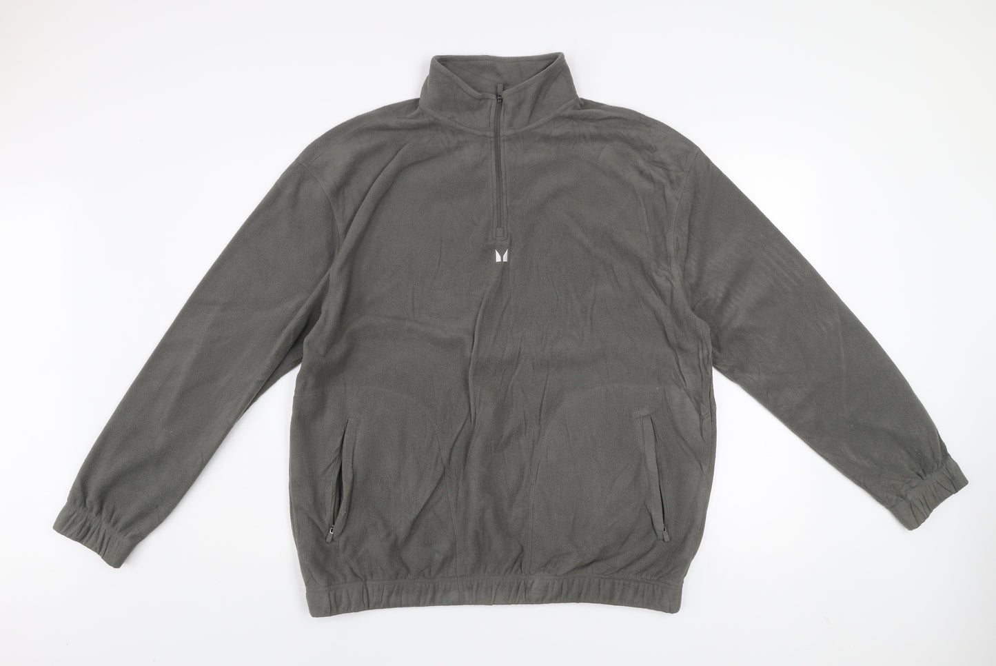 MP Men’s Grey Fleece 1/4 Zip Pullover Sweatshirt Size M