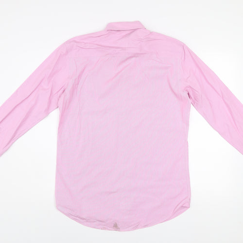 Next Signature Men's Pink Tailored Fit Cotton Dress Shirt 15in 38cm