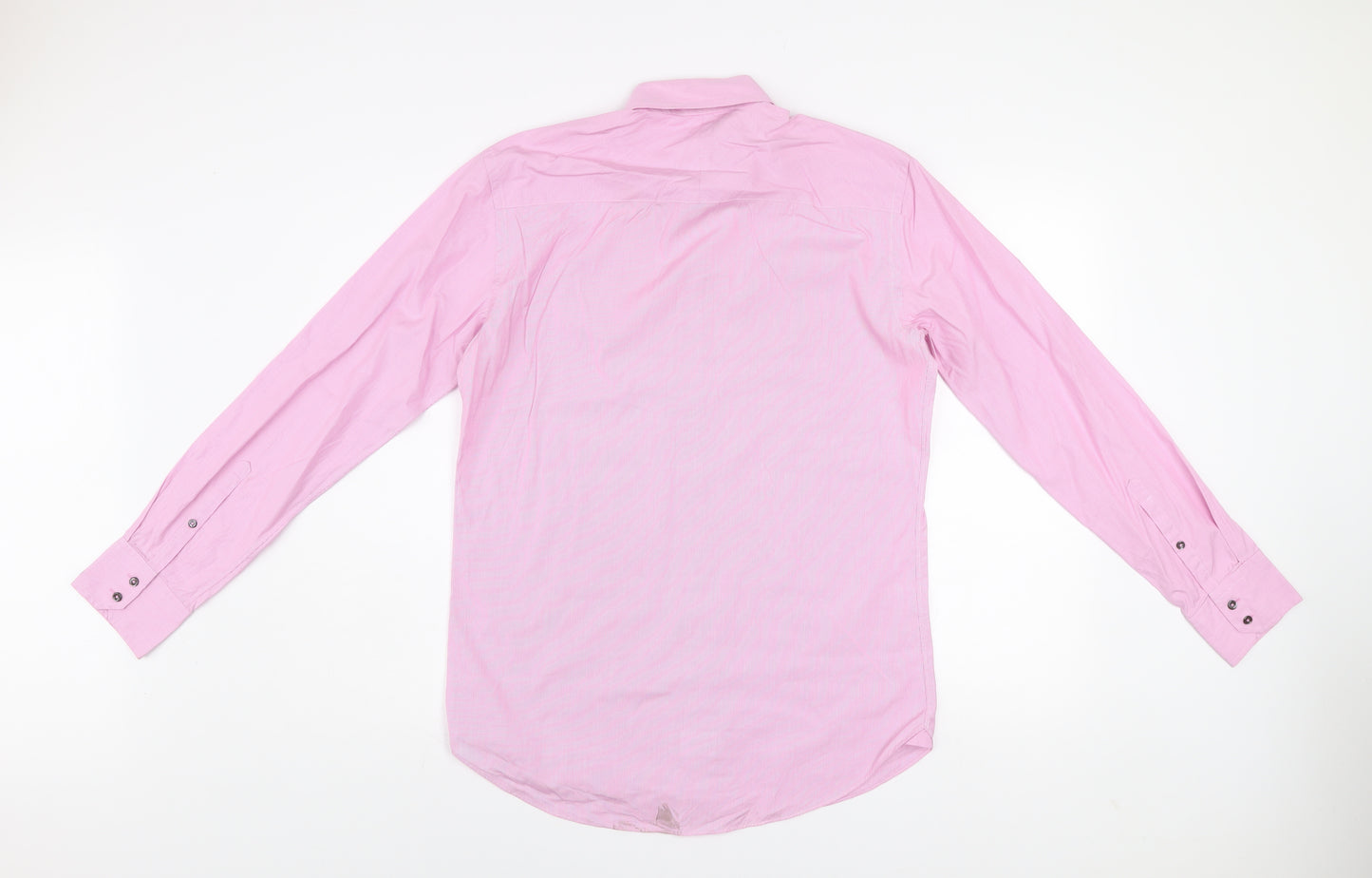 Next Signature Men's Pink Tailored Fit Cotton Dress Shirt 15in 38cm