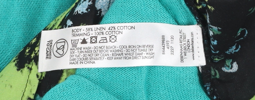 Rocha John Rocha Women's Green Short Sleeve Open Knit Cardigan Size 12