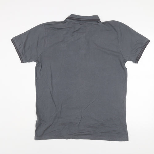 Kappa Men’s Grey Short Sleeve Polo Shirt XL Cotton Casual