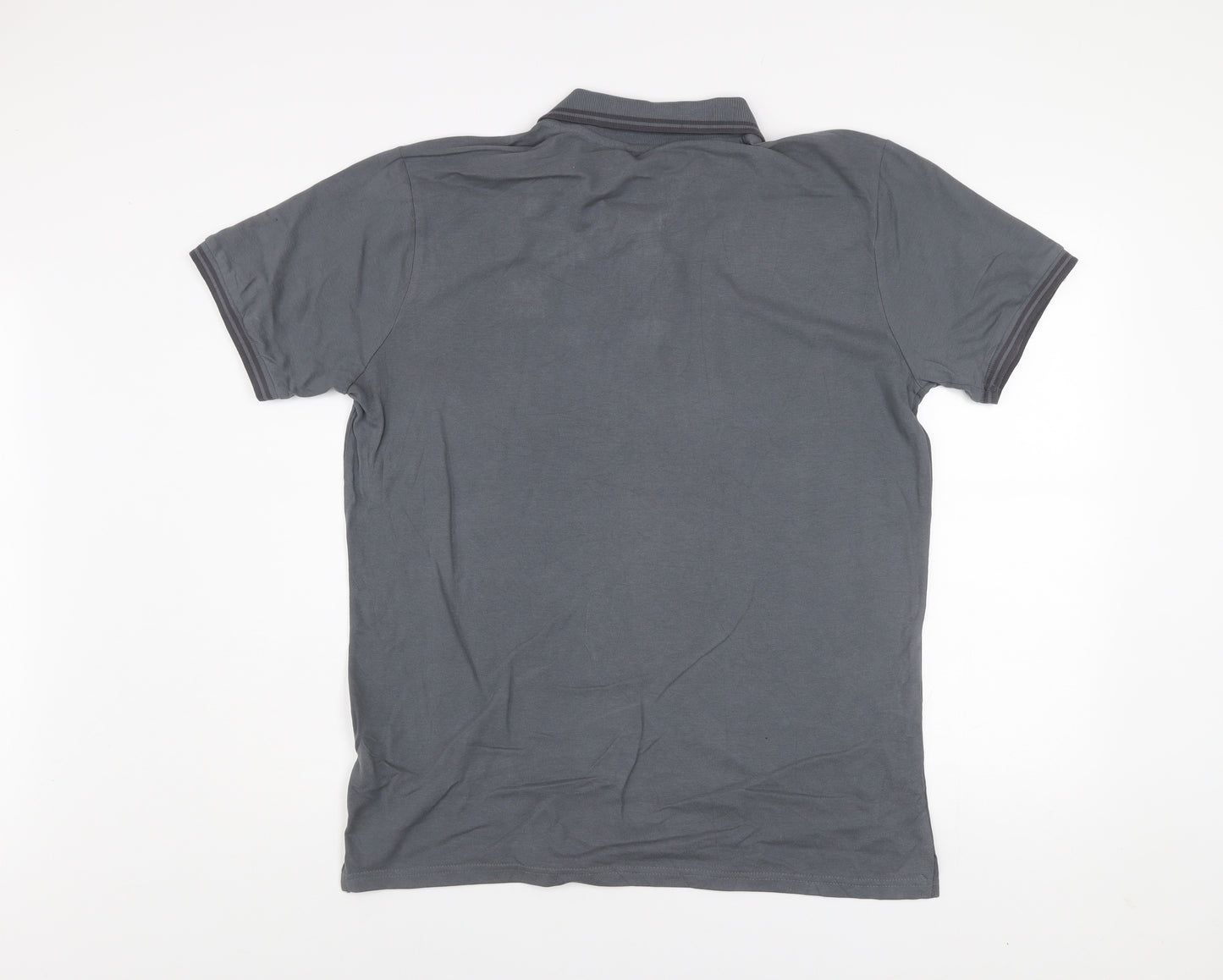 Kappa Men’s Grey Short Sleeve Polo Shirt XL Cotton Casual