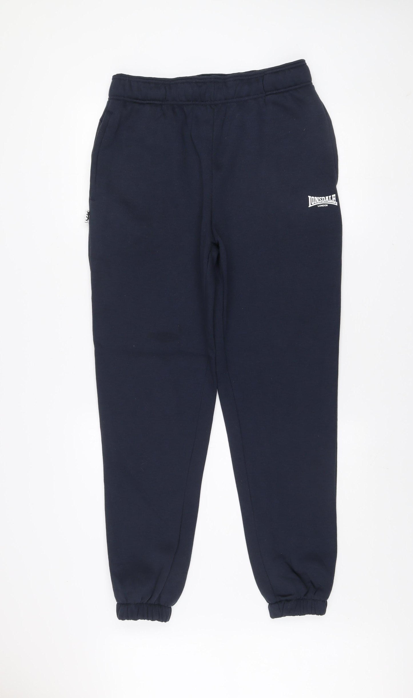 Lonsdale Men’s Blue Jogger Sweatpants M Fleece Tapered Fit