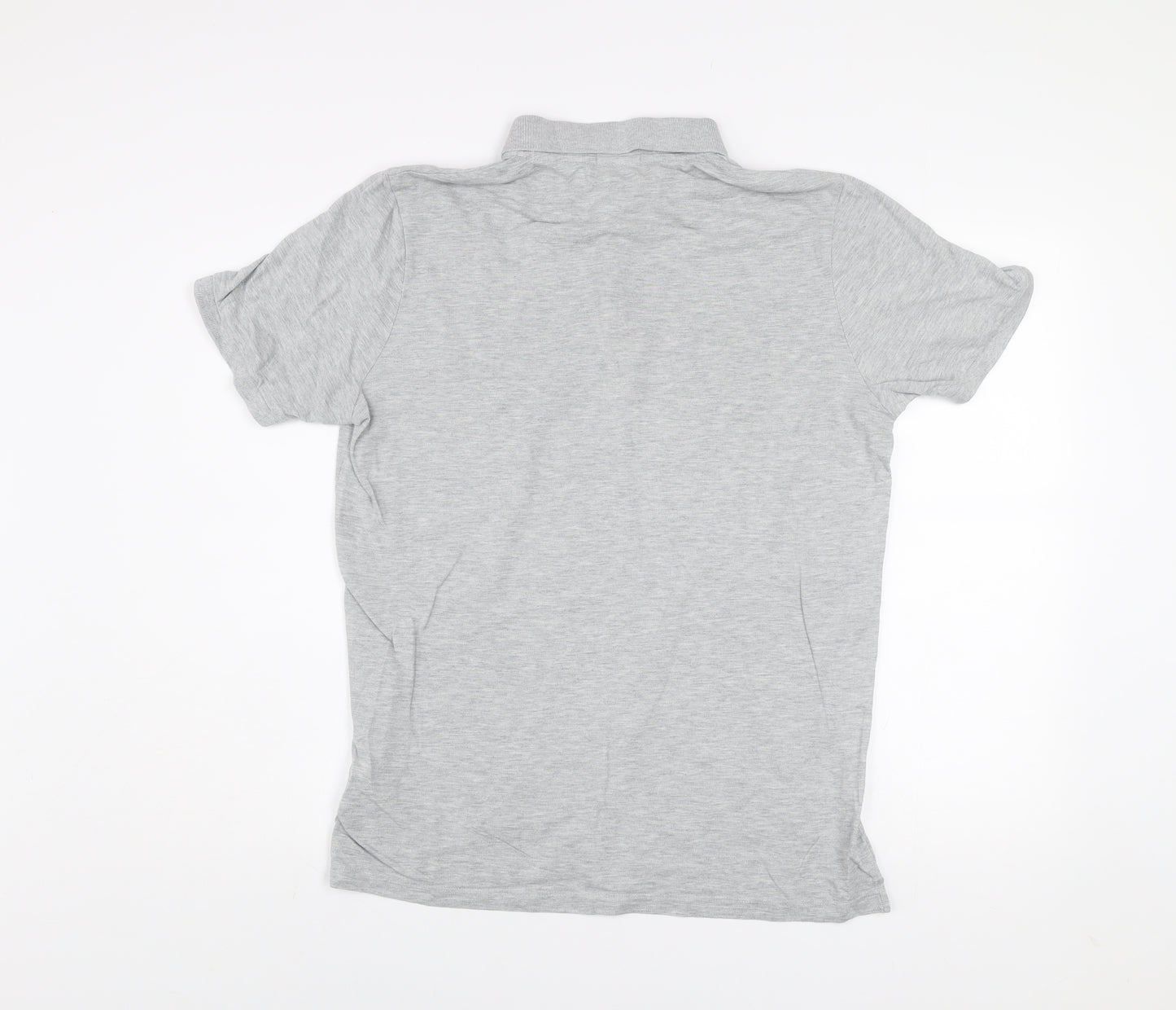 Calvin Klein Jeans Men's Grey Cotton Polo Shirt Size L Classic Fit