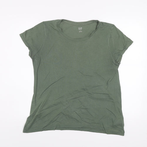 GAP Women’s Green Basic Crew Neck Short Sleeve T-Shirt Size L