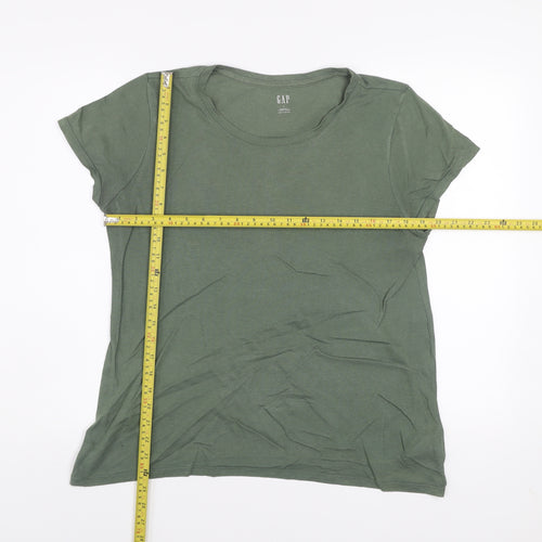 GAP Women’s Green Basic Crew Neck Short Sleeve T-Shirt Size L