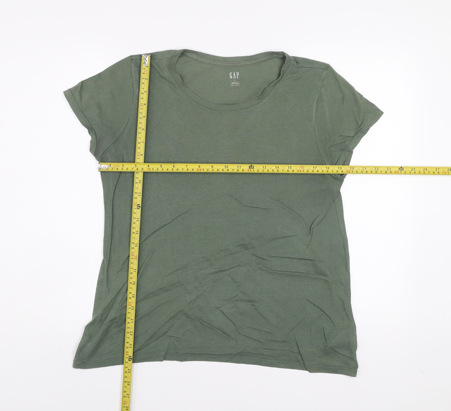 GAP Women’s Green Basic Crew Neck Short Sleeve T-Shirt Size L