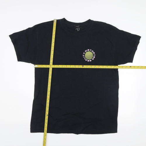 New Look Men's Black Medium Graphic Print T-Shirt - Distorted Reality Style