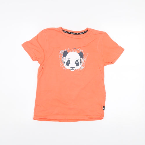 Dare 2B Girls Orange 9-10 Years Graphic Panda Cotton T-Shirt