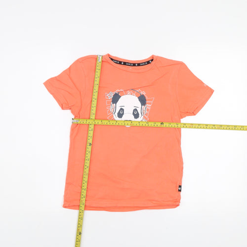 Dare 2B Girls Orange 9-10 Years Graphic Panda Cotton T-Shirt