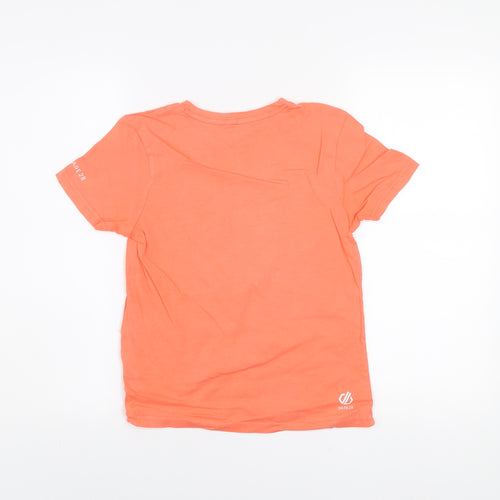 Dare 2B Girls Orange 9-10 Years Graphic Panda Cotton T-Shirt