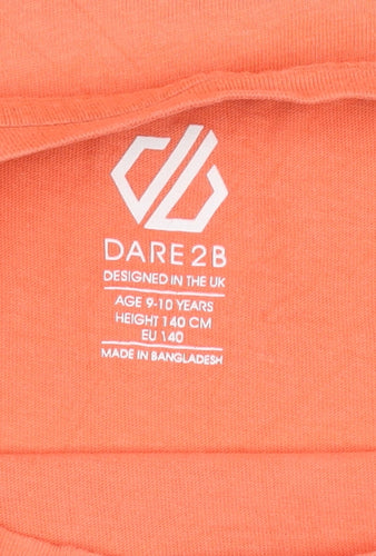 Dare 2B Girls Orange 9-10 Years Graphic Panda Cotton T-Shirt