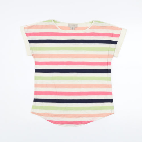 Coast Women's Multicoloured Striped Cotton Jersey T-Shirt Size S