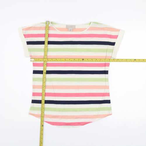 Coast Women's Multicoloured Striped Cotton Jersey T-Shirt Size S