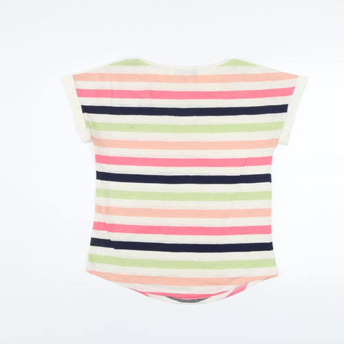 Coast Women's Multicoloured Striped Cotton Jersey T-Shirt Size S