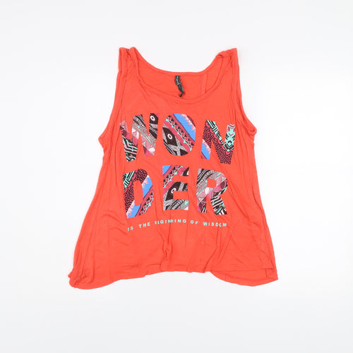 Stradivarius Women’s Red Sleeveless Viscose Tank Top Size 12